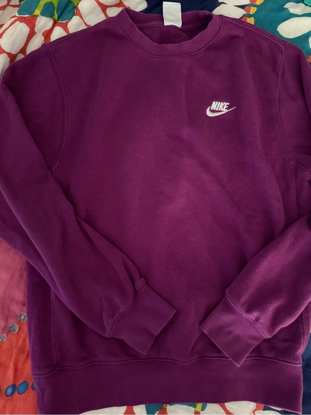Nike Purple Crewneck Sweatshirt with White Logo